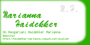 marianna haidekker business card